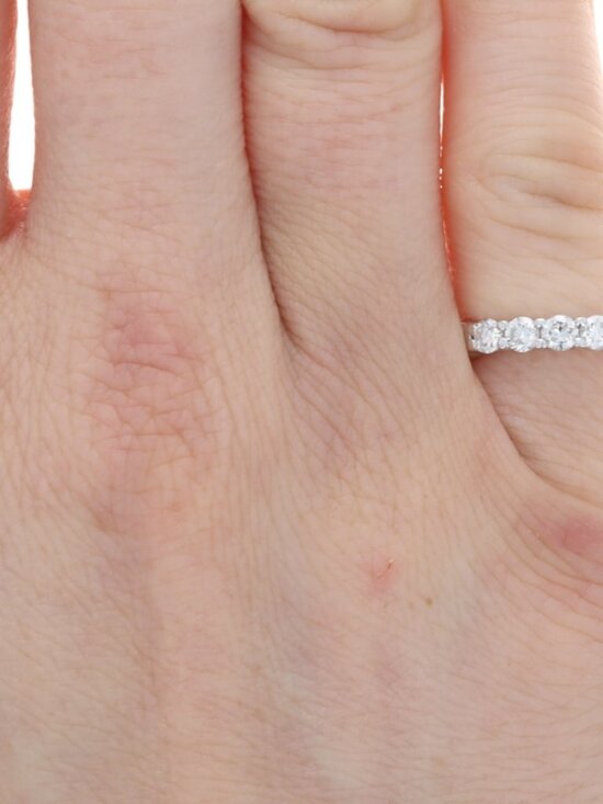 Vintage Five Stone Diamond Anniversary Band Ring 14K White Gold White Gold Diamond Five-Stone Anniversary Band - 14k Round .45ctw Wedding Ring